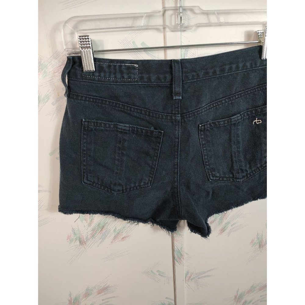 Rag & Bone Black Cut Off Jean Shorts 24 - Picture 7 of 12